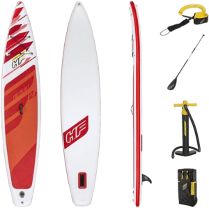 Wit met rood supboard met één vin